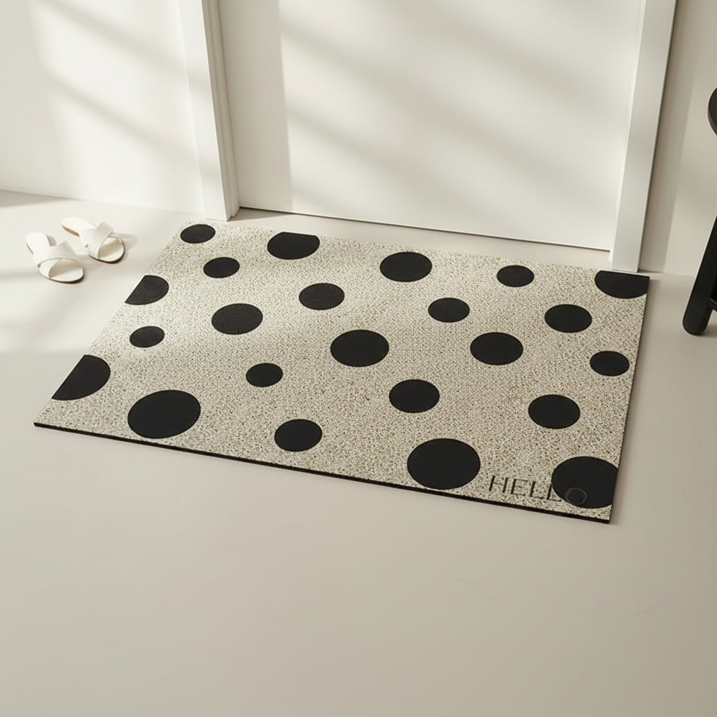 Stylish Geometric Flannel Carpet Mat - Soft Non-Slip Design for Home Decor 0