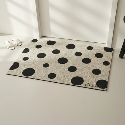 Stylish Geometric Flannel Carpet Mat - Soft Non-Slip Design for Home Decor 0