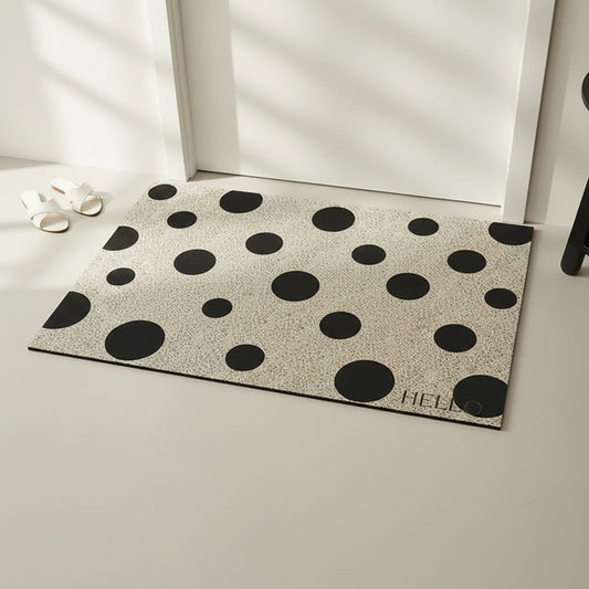 Stylish Geometric Flannel Carpet Mat - Soft Non-Slip Design for Home Decor 0