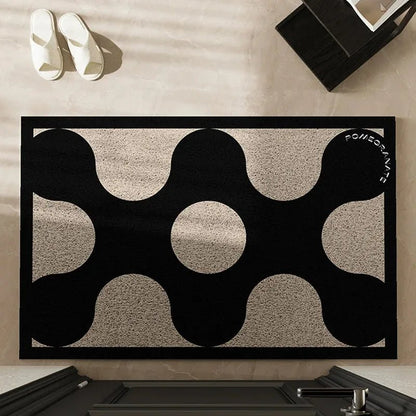 Stylish Geometric Flannel Carpet Mat - Soft Non-Slip Design for Home Decor 1