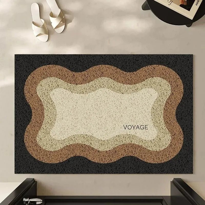 GEOMATICA – Stylish Geometric Flannel Carpet Mat, Soft Non-Slip Design for Home Decor