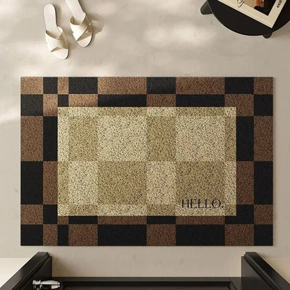 GEOMATICA – Stylish Geometric Flannel Carpet Mat, Soft Non-Slip Design for Home Decor