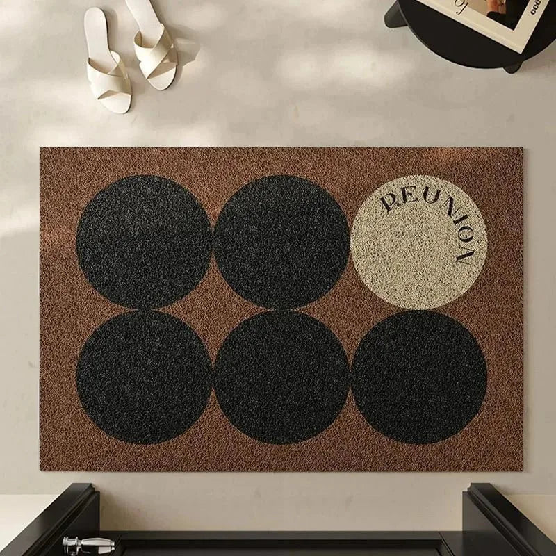Stylish Geometric Flannel Carpet Mat - Soft Non-Slip Design for Home Decor 9