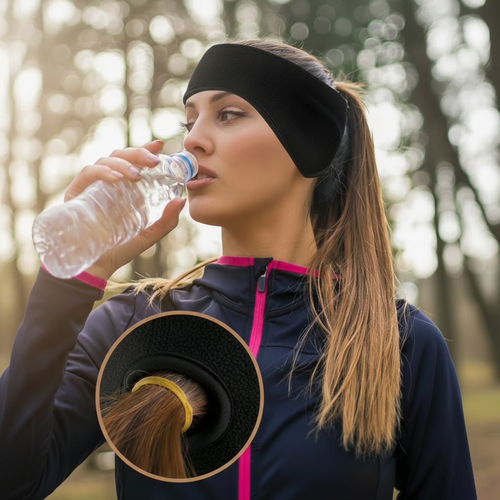 Stylish Winter Windproof Ear Warmer Headband - Comfortable Polyester for Outdoor Sports 0