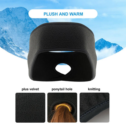 Stylish Winter Windproof Ear Warmer Headband - Comfortable Polyester for Outdoor Sports 2