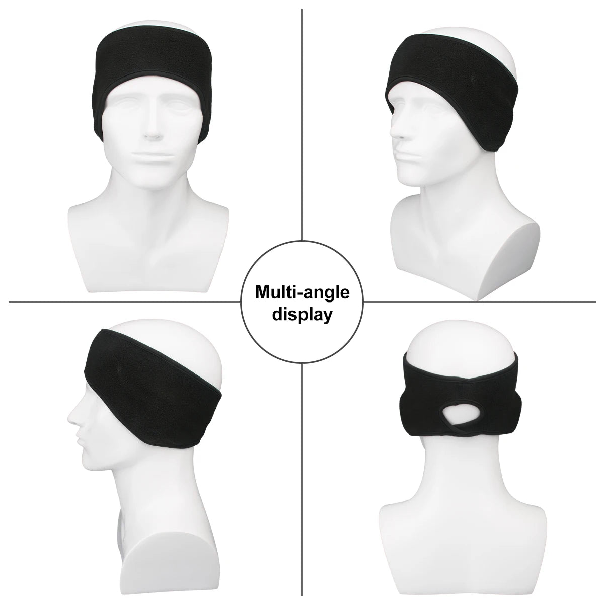 Stylish Winter Windproof Ear Warmer Headband - Comfortable Polyester for Outdoor Sports 3