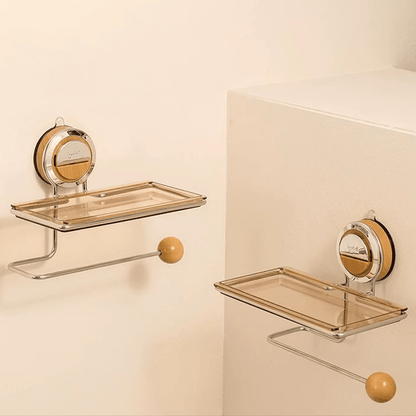 Suction Stainless Steel Toilet Paper Holder - Rustproof, Easy Install, Heavy Duty 7