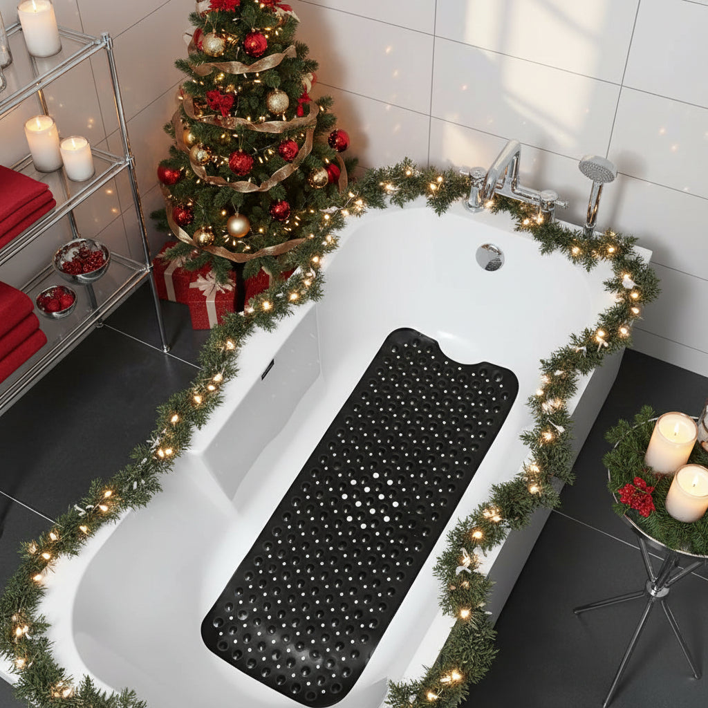 SureLock - Non-Slip Bathtub Mat with Quick-Drain Design & Strong Suction for Bathroom Safety 0