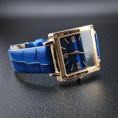 TERRATIME – Square Watch with Bamboo Pattern & Thin Profile 0