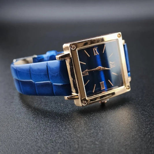 TERRATIME – Square Watch with Bamboo Pattern & Thin Profile 0