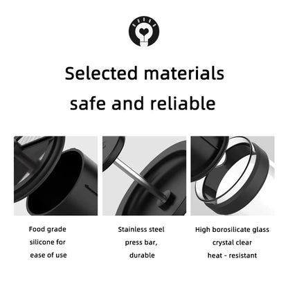 TIMEMORE 450ml French Press Coffee Maker with Stainless Steel Mesh Filter 2