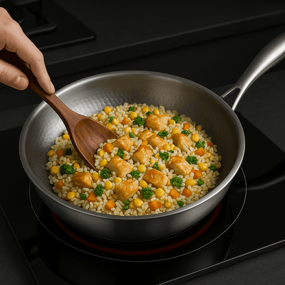 TITAN-PREMIUM PAN - High-quality titanium pan without coating for all hob types 1
