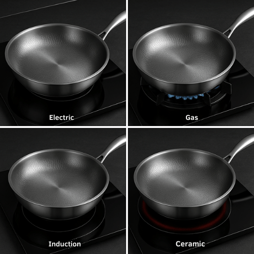 TITAN-PREMIUM PAN - High-quality titanium pan without coating for all hob types 7