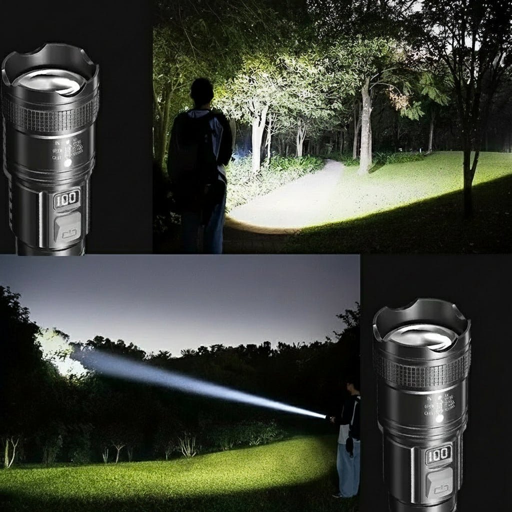 Tactical 100000 Lumens Rechargeable Flashlight with Waterproof Design & 7 Modes 4