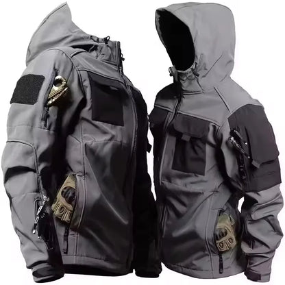 Tactical Men's Waterproof Soft Shell Jacket - Windproof, Multi-Pocket Design 1