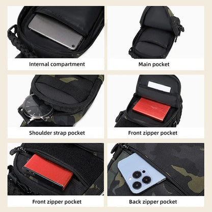 Tactical Outdoor Chest Bag - Versatile Sling Backpack with Tablet Storage for Hiking & Fishing 4
