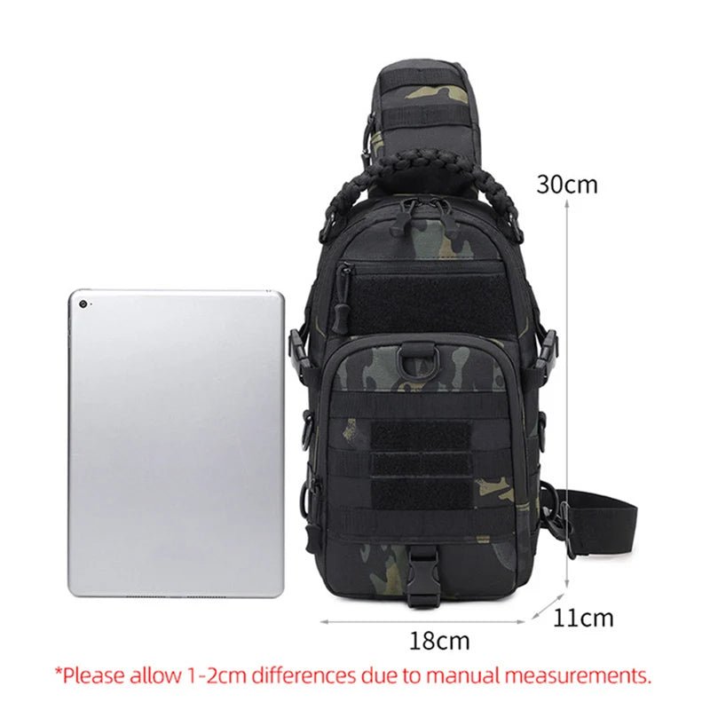 Tactical Outdoor Chest Bag - Versatile Sling Backpack with Tablet Storage for Hiking & Fishing 5