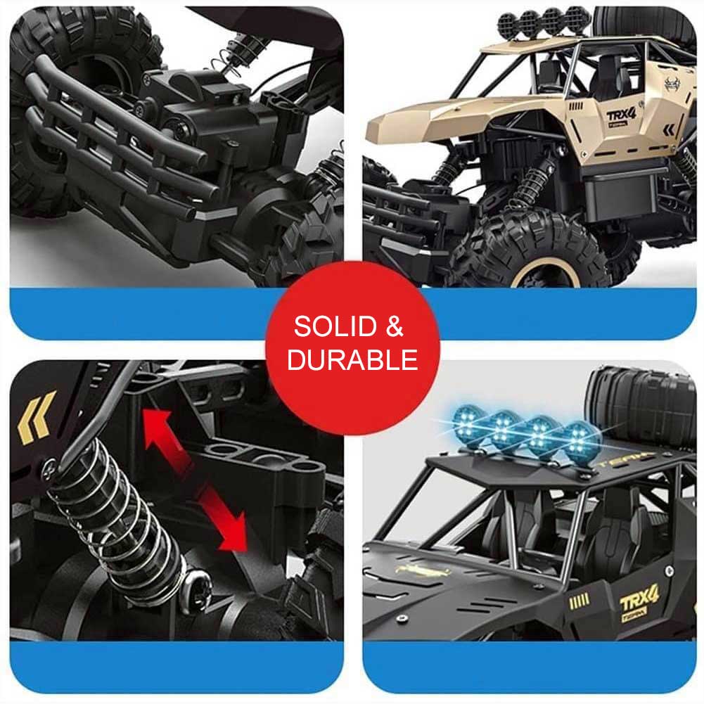 TerraX - 6WD RC Monster Truck with LED Lights, 52 km/h Speed, Off-Road Fun 8