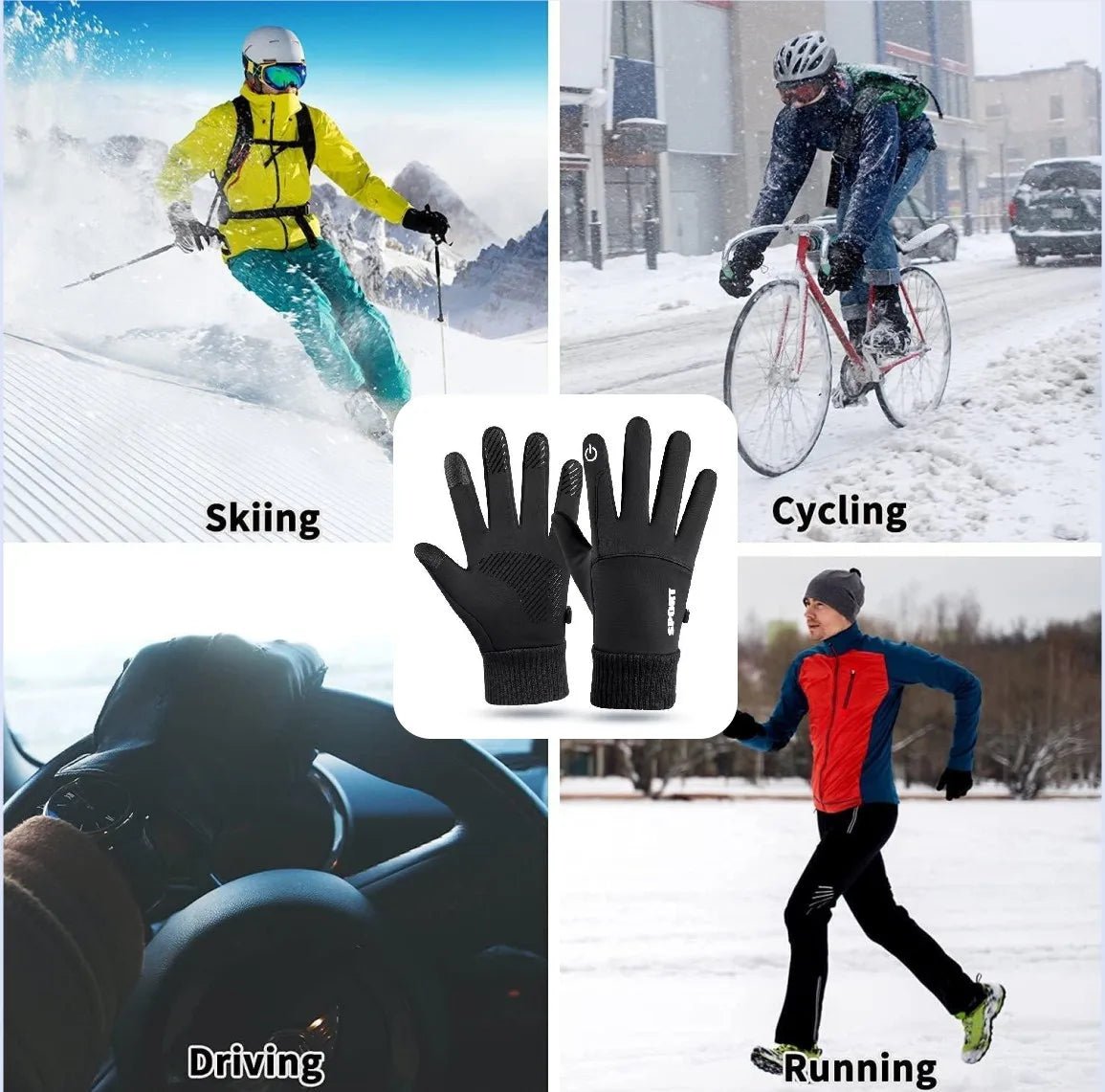 Thermal Touch Screen Gloves - Waterproof, Windproof, Anti-Skid Grip for Men & Women 5