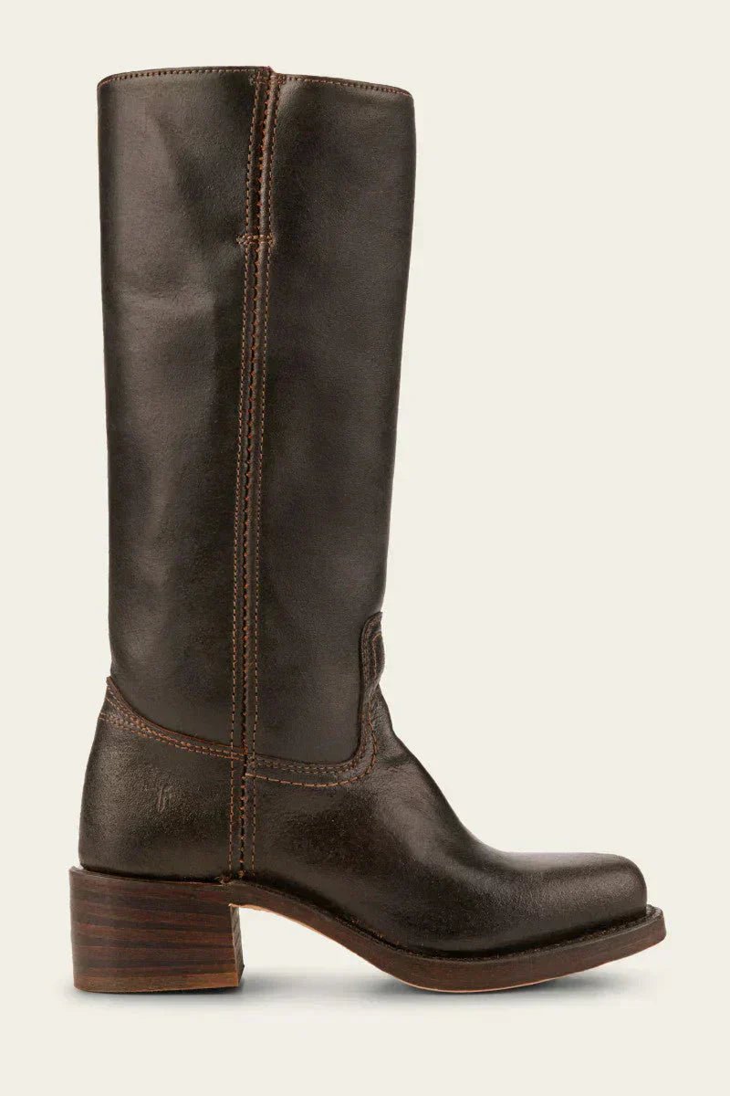 Timeless Women's Black Leather Boots with Block Heel - Durable Handcrafted Design 5