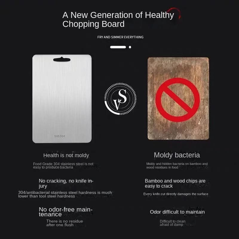 TitanClean stainless steel chopping board - antibacterial & scratch-resistant for your kitchen 3