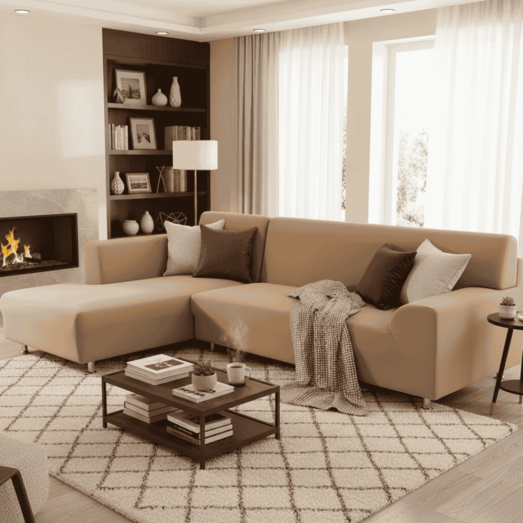 VELUREST – Stretch Velvet Sofa Cover with Non-Slip Fit and Protective Function