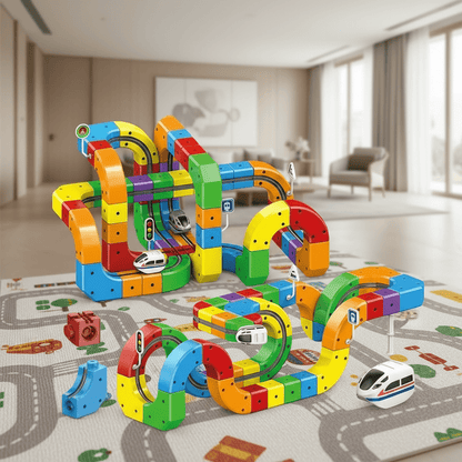 Tracki - 3D Train Building Set for Kids | STEM Educational Toy with Rechargeable Train 1