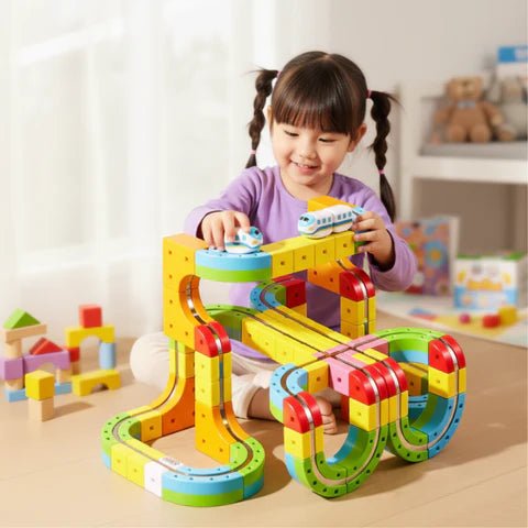 Tracki - 3D Train Building Set for Kids | STEM Educational Toy with Rechargeable Train 5