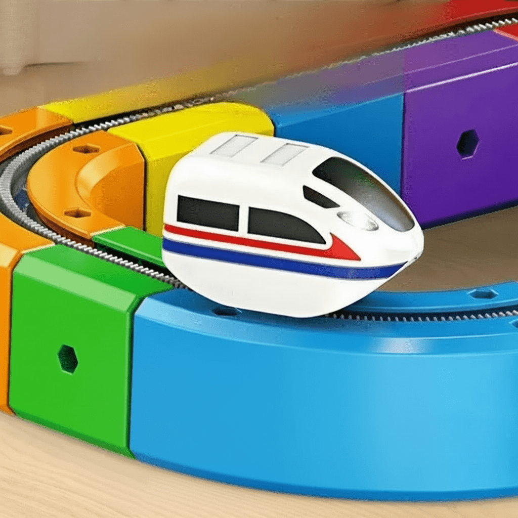 Tracki - 3D Train Building Set for Kids | STEM Educational Toy with Rechargeable Train 8