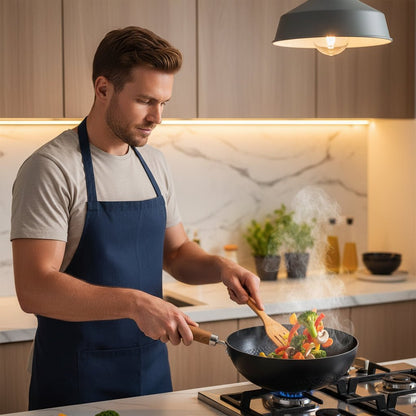 Traditional Iron Wok - Non-Stick Fry Pan for Asian Cooking, Ergonomic Handle, Durable Heat Distribution 1