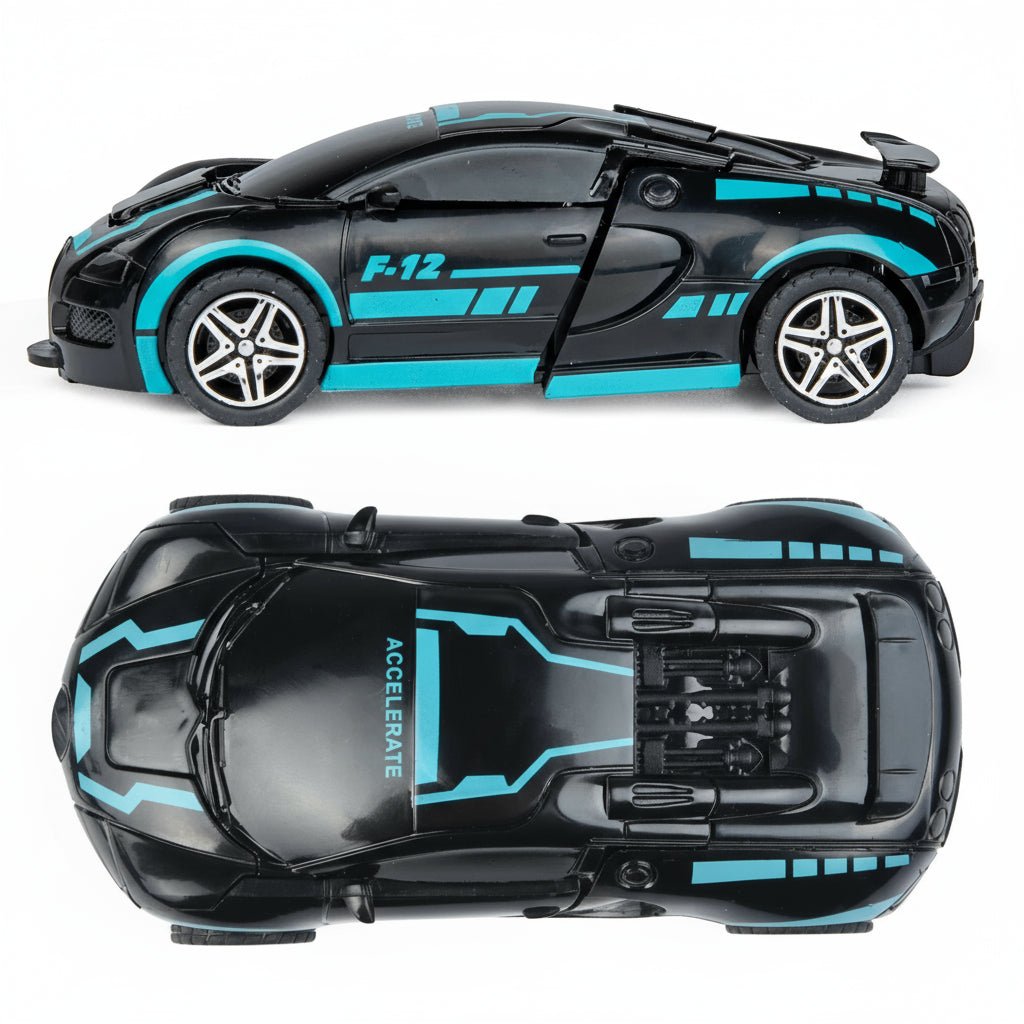 Transformable Robot Sports Car Toy - Educational STEM Play Vehicle for Kids 4