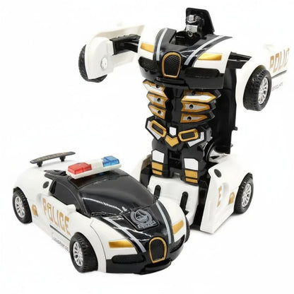 Transformable Robot Sports Car Toy - Educational STEM Play Vehicle for Kids 6