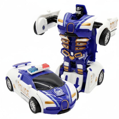 Transformable Robot Sports Car Toy - Educational STEM Play Vehicle for Kids 8
