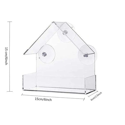 Transparent Window Bird Feeder with Suction Cups - Enjoy Close-Up Birdwatching 4
