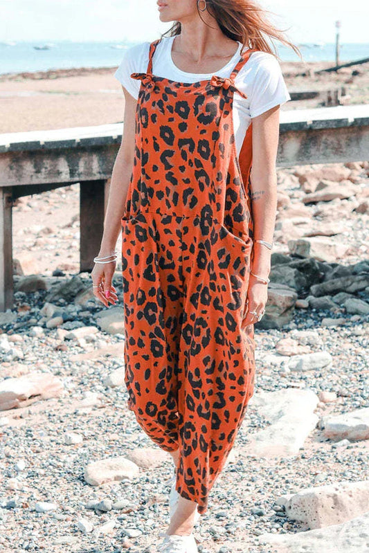 Trendy Leopard Print Jumpsuit for Women - Comfortable & Stylish Design 0