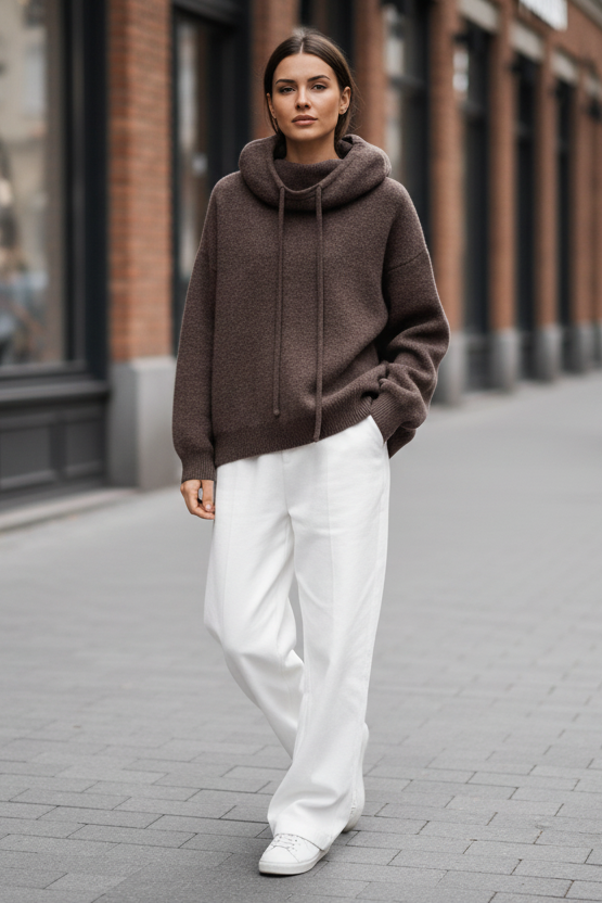 Trendy Oversized Hoodie with Large Hood & Comfortable Fit for Casual Style 0