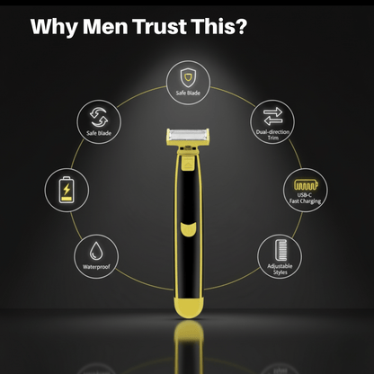 Trimvio – All-in-One Wet & Dry Body Shaver with Hypoallergenic Blade