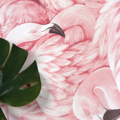 Tropical Flamingo Pink Wallpaper Roll - Moisture Resistant Wildlife Design 2