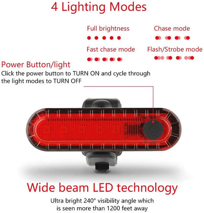 SafeRide USB – Rechargeable Bicycle Rear Light for Maximum Visibility