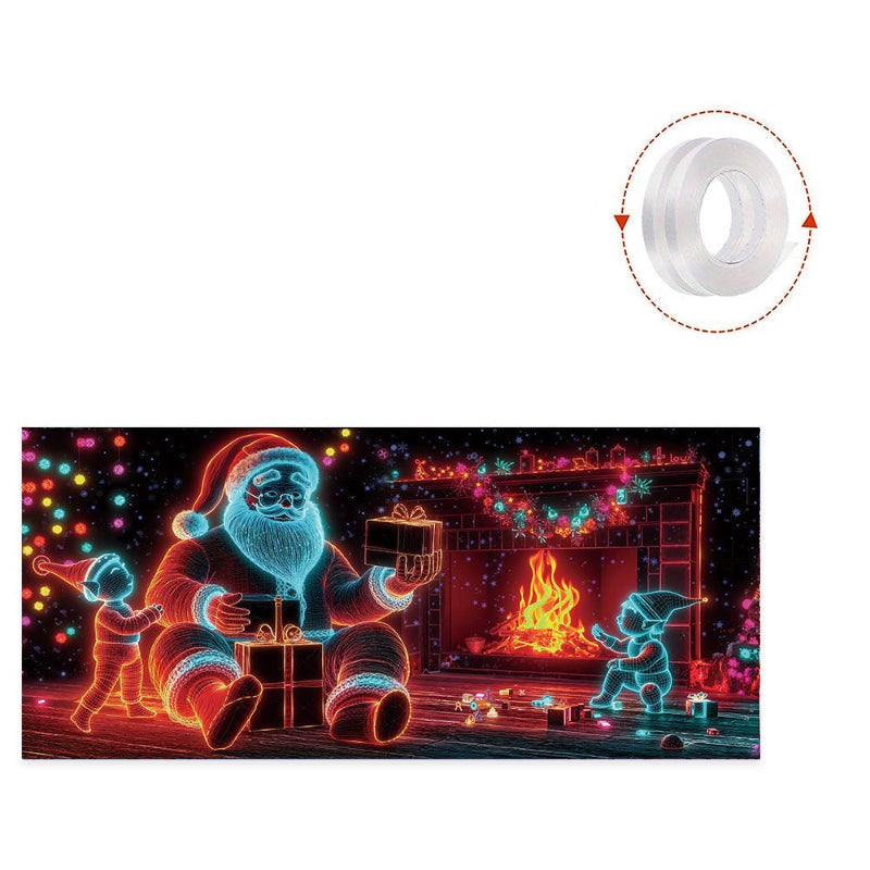 UV Fluorescent Christmas Banner - Durable Glow Decoration for Holiday Parties 16