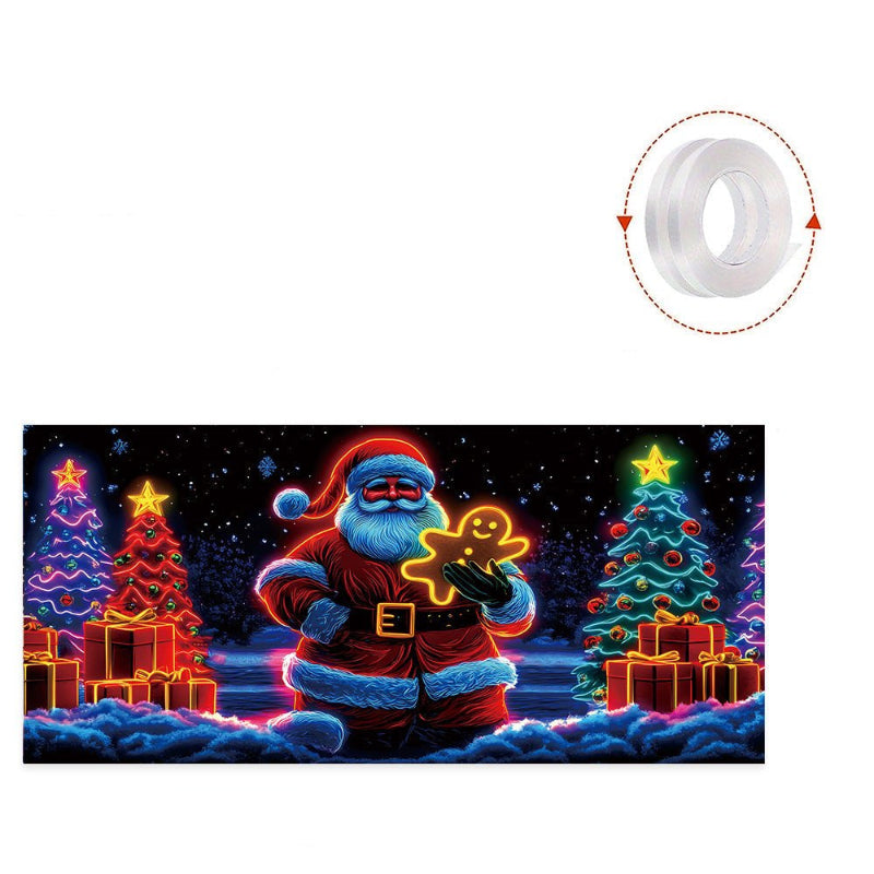 UV Fluorescent Christmas Banner - Durable Glow Decoration for Holiday Parties 9