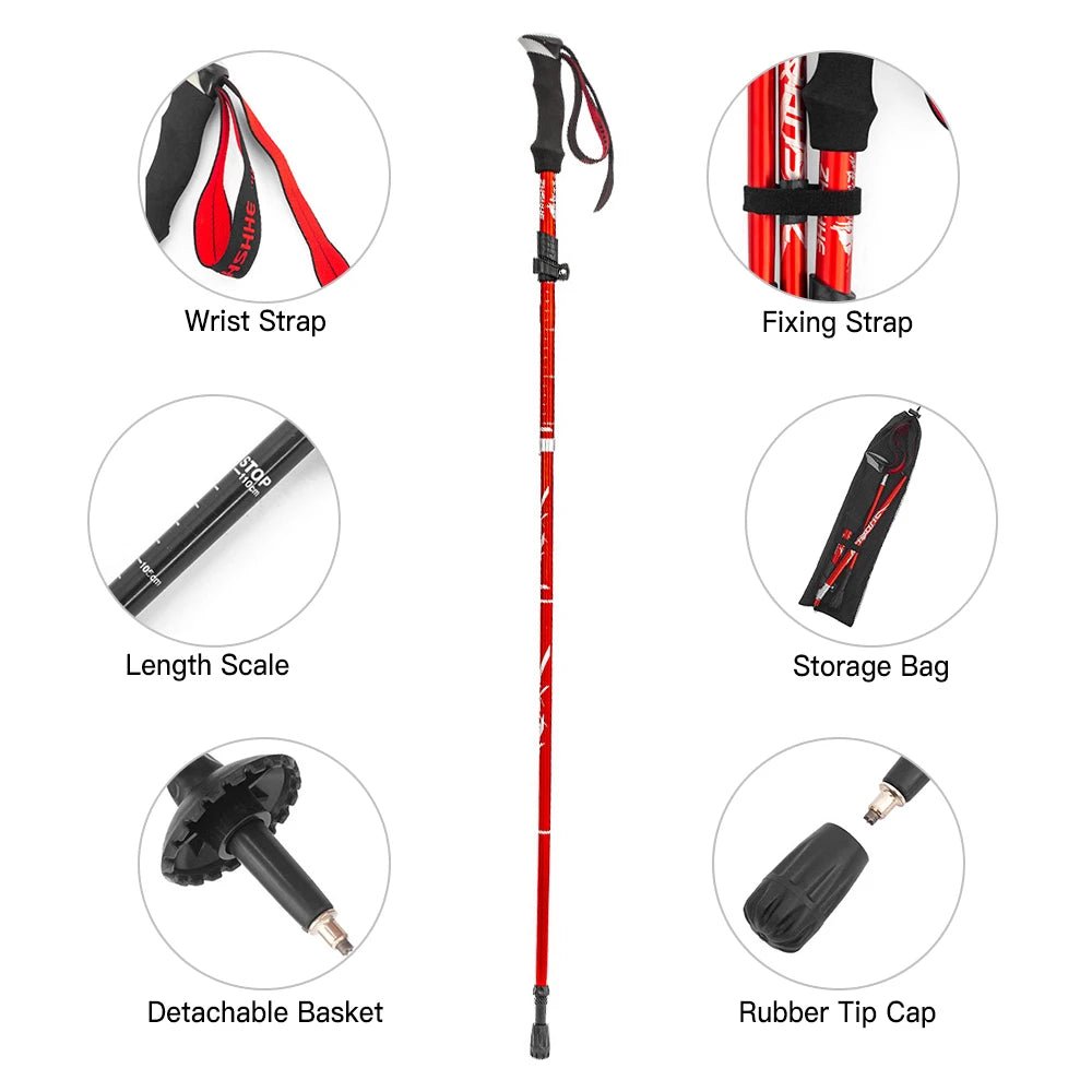 UltraLight Hiking Trekking Pole - Adjustable Aluminum Alloy with Ergonomic Grip 3