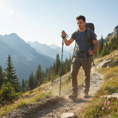 UltraLight Hiking Trekking Pole - Adjustable Aluminum Alloy with Ergonomic Grip 5