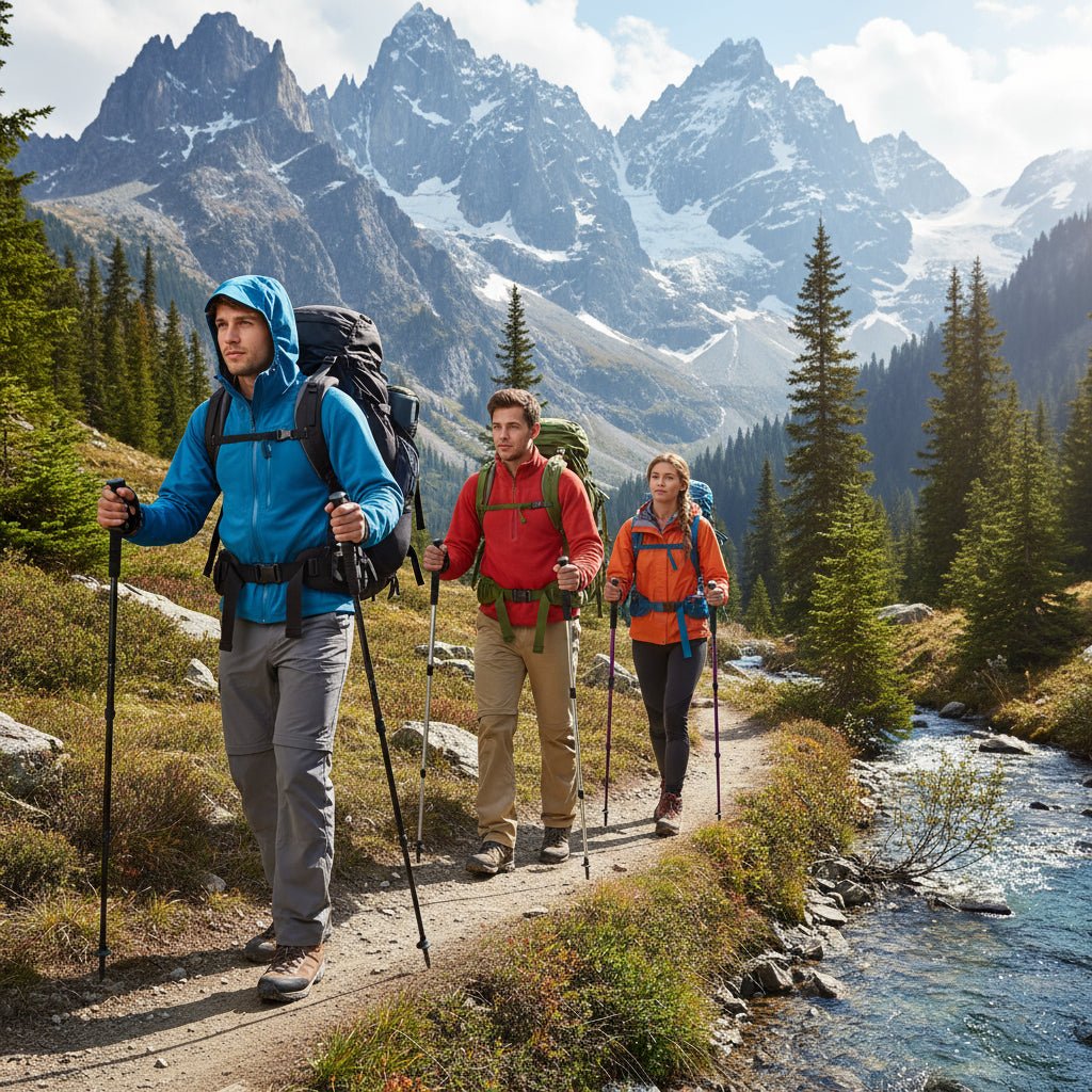 Ultralight Aluminium Alloy Hiking Poles - Adjustable Trekking Sticks for Stability 1