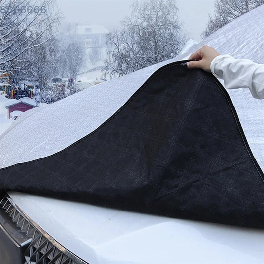 Universal Car Windshield Cover - All-Weather Frost, Snow & Sun Protection 0