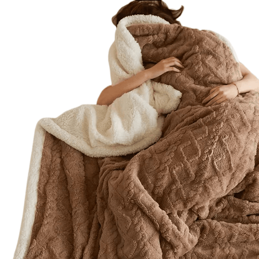 NORDICLOFT – Thick Lambswool Blanket for Winter Comfort