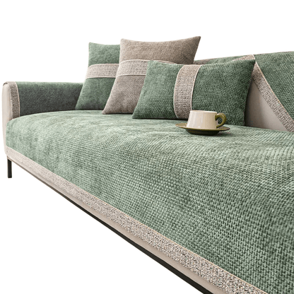LINENLUX – Premium Linen Sofa Cover with Non-Slip Backing and Protective Fit