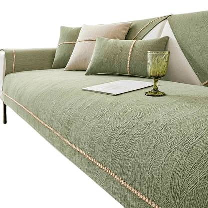 LINENLUX – Premium Linen Sofa Cover with Non-Slip Backing and Protective Fit