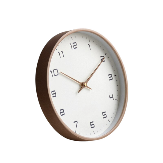 NORDICTIME CALM - Stille houten wandklok met Scandinavisch design