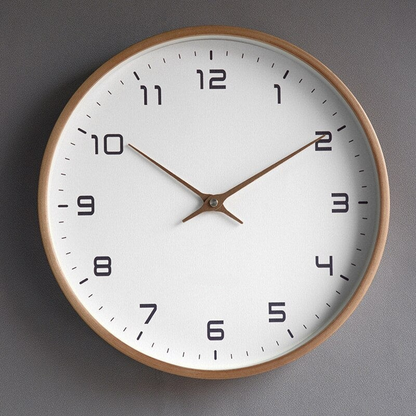 NORDICTIME CALM – Silent Wooden Wall Clock with Scandinavian Design